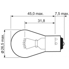 Лампа розжарювання ліхтаря показчику повороту VALEO 032103 для Skoda Octavia A5 1.8 TSI, 160 л.с.