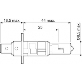 Лампа розжарювання фари дального світла VALEO 032503 для Skoda Octavia A5 1.8 TSI, 160 л.с.