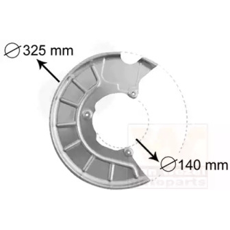 Кожуї гальмівного диску VAN WEZEL 7622372 для Skoda Octavia A5 1.8 TSI, 160 л.с.