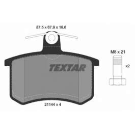 Комплект гальмівних колодок TEXTAR 2114401 для Audi 80 (B3) 1.8 E, 112 л.с.