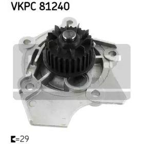 Водяной насос SKF VKPC 81240 для Skoda Octavia A5 1.8 TSI, 160 л.с.