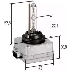 Лампа розжарювання, фара робочого освітлення; Лампа розжарювання, основна фара; Лампа розжарювання, основна фара HELLA 8GS 009 028-111 для Skoda Octavia A5 1.8 TSI, 160 л.с.