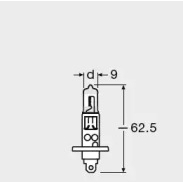 Лампа розжарювання фари дального світла OSRAM 64150NBU-01B для Skoda Octavia A5 1.8 TSI, 160 л.с.
