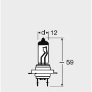 Лампа розжарювання фари дального світла OSRAM 64210-01B для Skoda Octavia A5 1.8 TSI, 160 л.с.