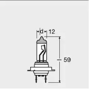 Лампа розжарювання фари дального світла OSRAM 64210ULT для Skoda Octavia A5 1.8 TSI, 160 л.с.