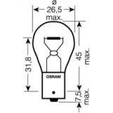 Лампа розжарювання ліхтаря показчику повороту OSRAM 7506ULT для Skoda Octavia A5 1.8 TSI, 160 л.с.