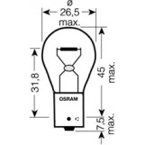Лампа розжарювання ліхтаря показчику повороту OSRAM 7507 для Skoda Octavia A5 1.8 TSI, 160 л.с.