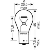 Лампа розжарювання ліхтаря показчику повороту OSRAM 7507DC-02B для Skoda Octavia A5 1.8 TSI, 160 л.с.