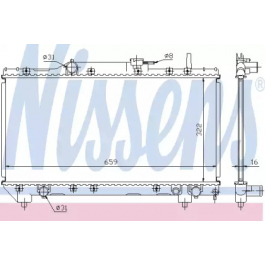 Радіатор системи охолодження двигуна NISSENS 64838A для Toyota Carina E (T19) 1.6 GLI (AT190), 107 л.с.