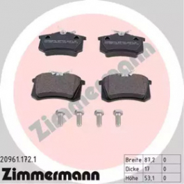 Комплект гальмівних колодок ZIMMERMANN 20961.172.1