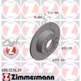 Гальмівний диск ZIMMERMANN 600.3234.20