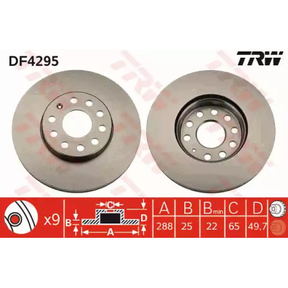 Гальмівний диск TRW DF4295