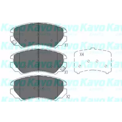 Комплект гальмівних колодок KAVO PARTS KBP-3008 для Hyundai Tucson  2.0, 141 л.с.