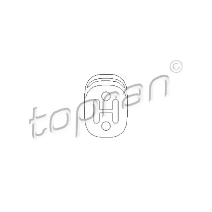Кронштейн, глушитель TOPRAN 109 063