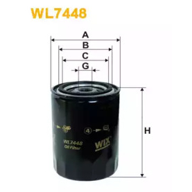 Масляний фільтр WIX FILTERS WL7448 для Volkswagen Passat B5 GP рестайл 1.8 T 20V, 150 л.с.