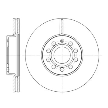 Гальмівний диск WOKING D6648.10 для Skoda Octavia A5 1.8 TSI, 160 л.с.