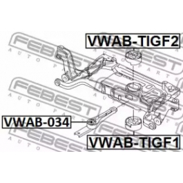 Сайлентблок балки мосту FEBEST VWAB-TIGF1 для Skoda Octavia A5 1.8 TSI, 160 л.с.