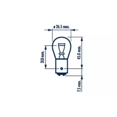 Лампа розжарювання, ліхтар сигналу гальмую./Задній габ. вогонь NARVA 17881 для Skoda Octavia A5 1.8 TSI, 160 л.с.