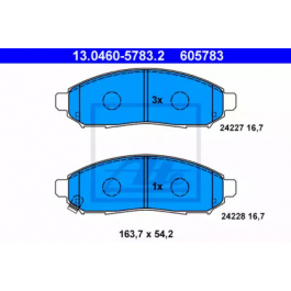 Гальмівні колодки ATE 13.0460-5783.2 для Nissan Leaf 109 к.с.