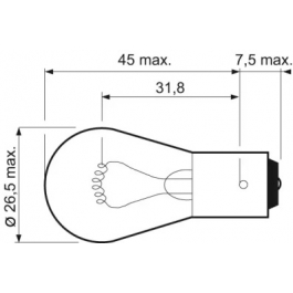 Лампа розжарювання ліхтаря показчику повороту VALEO 032101 для Skoda Octavia A5 1.8 TSI, 160 л.с.