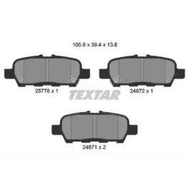 Гальмівні колодки TEXTAR 2577801 для Nissan Leaf 109 к.с.