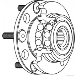 Комплект підшипника маточини колеса HERTH+BUSS JAKOPARTS J4701040