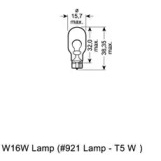 Лампа розжарювання ліхтаря показчику повороту OSRAM 921 для Citroen Berlingo II фургон BERLINGO  Electric, 57 л.с.