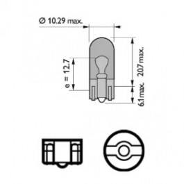 Лампа розжарювання ліхтаря показчику повороту PHILIPS 12396NACP для Citroen Berlingo II фургон BERLINGO  Electric, 57 л.с.