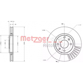 Тормозной диск METZGER 6110050