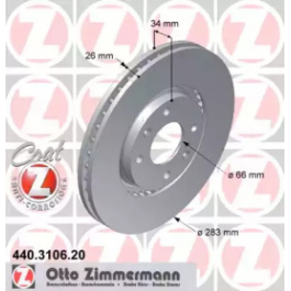 Гальмівний диск ZIMMERMANN 440.3106.20