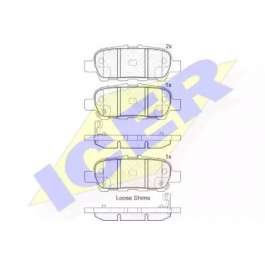 Комплект гальмівних колодок ICER 181901-203 для Nissan Leaf Electric, 109 л.с.