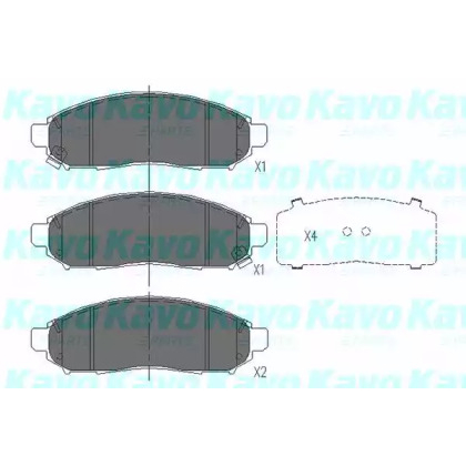 Комплект гальмівних колодок KAVO PARTS KBP-6574 для Nissan Leaf Electric, 109 л.с.