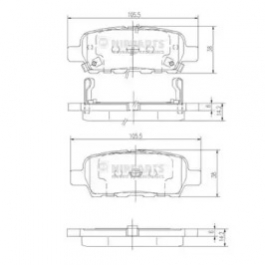 Гальмівні колодки NIPPARTS J3611044 для Nissan Leaf 109 к.с.