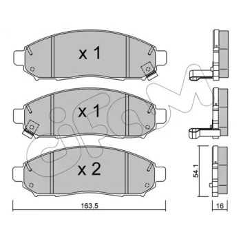 Комплект гальмівних колодок CIFAM 822-743-0 для Nissan Leaf Electric, 109 л.с.