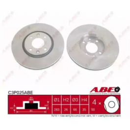 Гальмівний диск ABE C3P025ABE