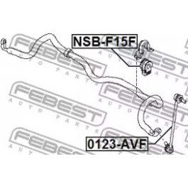 Втулка стабілізатору FEBEST NSB-F15F